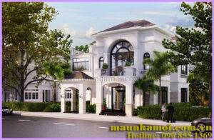 Phối cảnh nhà biệt thự cổ điển kích thước 11x13m view 1