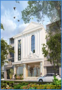 Phối cảnh nhà phố 3 tầng kích thước 10x16m view 2