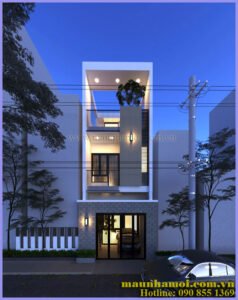 Thiết kế phối cảnh nhà phố 3 tầng đẹp tại sài gòn