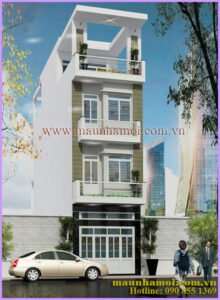 Phối cảnh nhà phố 4 tầng kích thước 4x16m view 1
