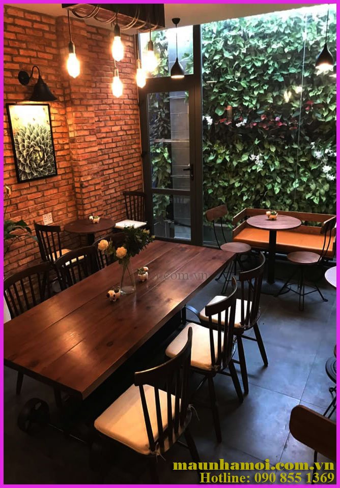 Phối cảnh thiết kế quán cafe theo phong cách không gian yên tĩnh view 1