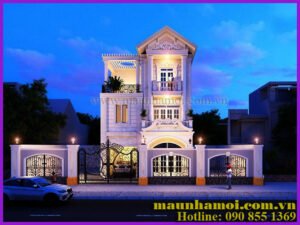 Phối cảnh nhà biệt thự 3 tầng tân cổ điển