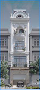 Phối cảnh nhà phố 5 tầng kích thước 5x15m